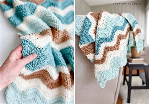 Zig Zag Crochet Blanket Pattern Daisy Cottage Designs