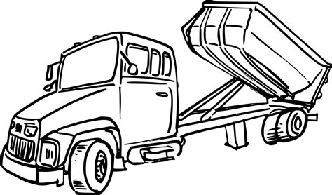 Coloriage camion benne et dessin à imprimer