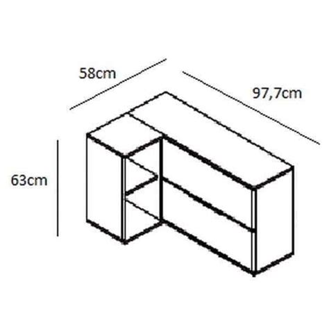 Armário Aéreo de Canto Modulado 2 Portas Basculante 2 Nichos Verace