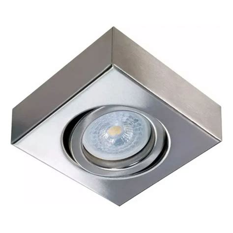 Luz Desing Spot Plafon Semi Movil Acero Cuadrado Gu Led Luz Desing