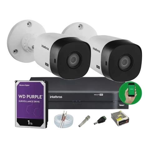 Kit Intelbras 2 Cam 1120b Dvr 4 Mhdx 1104 Hd 1 1tb Wd Purple Submarino