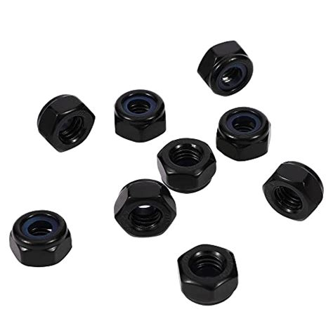 M4 Black Nylon Insert Hex Lock Nuts Locknuts Stainless Steel 18 8 304