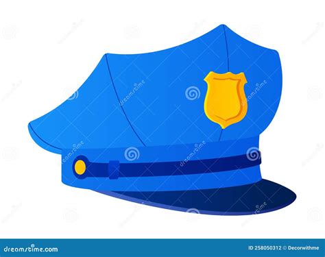 Police Cap Modern Flat Design Style Single Isolated Image Stock