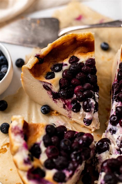 Creamy Vegan Blueberry Burnt Basque Cheesecake Recipe The Banana Diaries