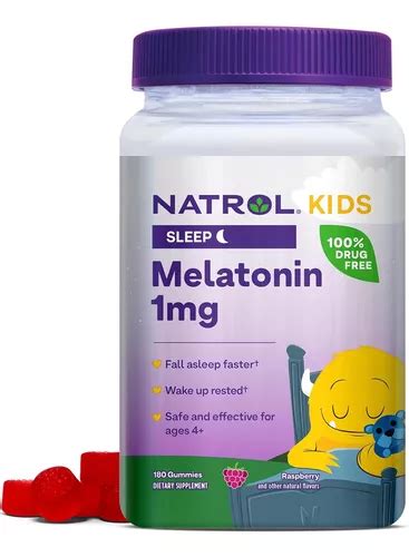 Natrol Melatonina Kids Niños 1mg Extra Grande 180 Gomitas