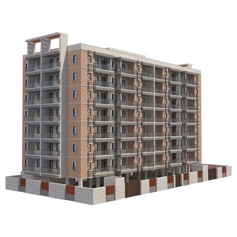 Apartment Building 14 3d Model By Virtual3d