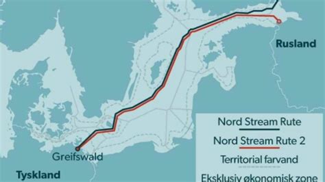 KORT Russisk gasrørledning skal gå 1 200 kilometer gennem Østersøen