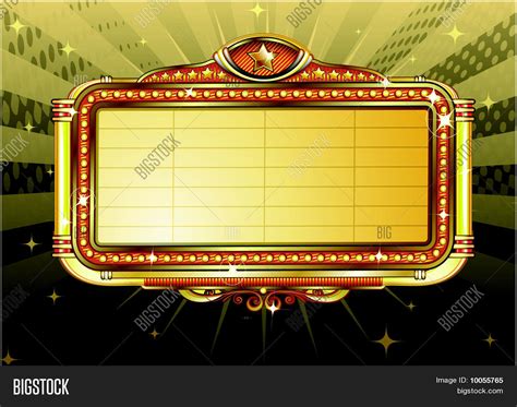 Marquee Blank Sign Vector & Photo (Free Trial) | Bigstock