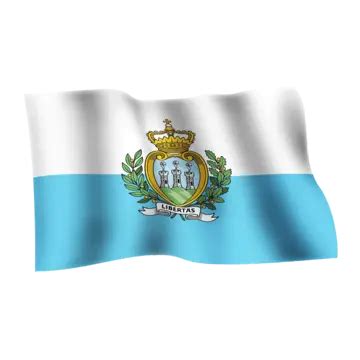 San Marino Waving Flag On Transparent Background San Marino Flag