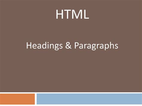 SOLUTION Html Heading And Paragraph Studypool