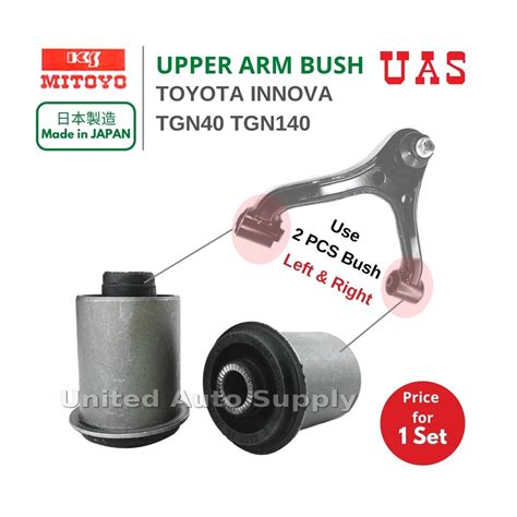 Mitoyo Upper Arm Bush Front For Toyota Innova Tgn Tgn