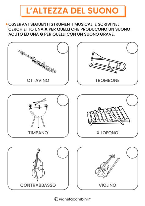 L Altezza Del Suono Acuto E Grave Esempi E Schede PianetaBambini It