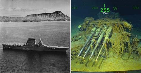 Wreckage From The Uss Lexington Cv 2 Located In The Coral Sea 76