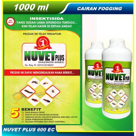 Jual Nuvet Plus 600 EC 1 Liter Obat Nyamuk Fogging Shopee Indonesia