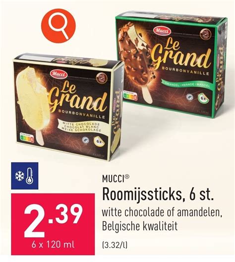 Mucci Roomijssticks X Ml Promotie Bij Aldi