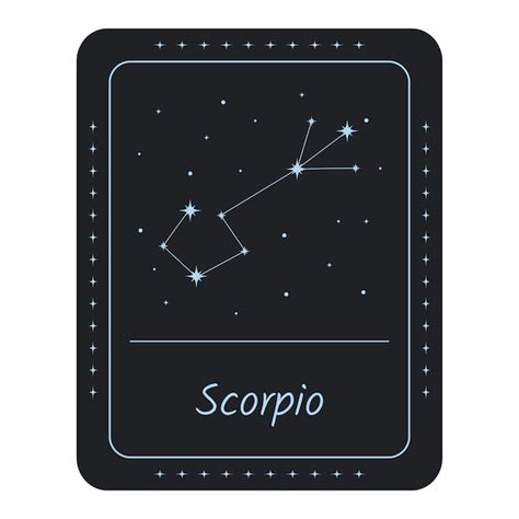 Premium Vector Star Constellation Of The Zodiac Scorpio Vector