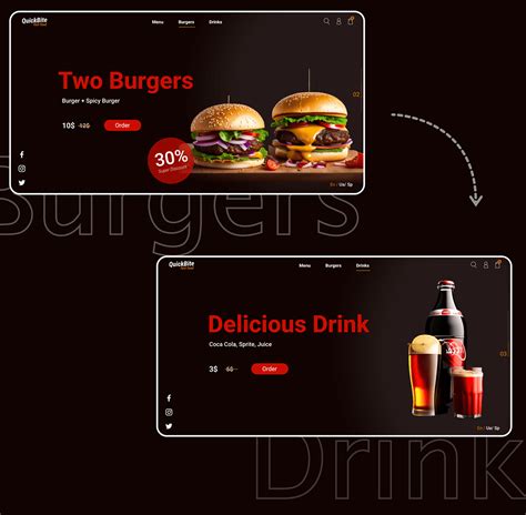 Fast Food Website Quickbite Behance