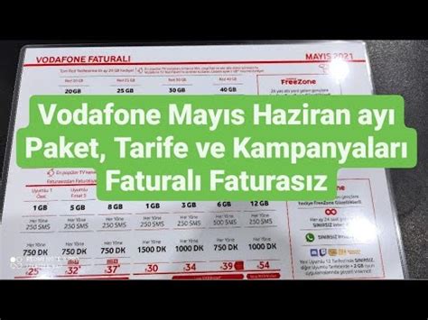 Vodafone May S Haziran Ay Paket Tarife Ve Kampanyalar Fatural