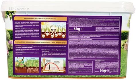 COMPO FLORANID Rasendünger gegen Moos und Unkraut 4 in 1 Dünger Shop