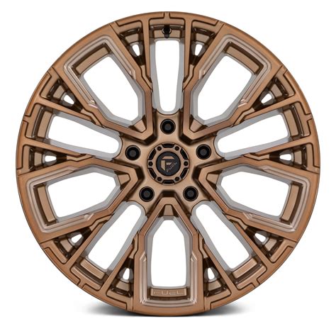 Fuel D Rebar Wheels Platinum Bronze With Milled Accents Rims