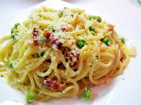 Pasta Carbonara With Peas Recipe Pancetta