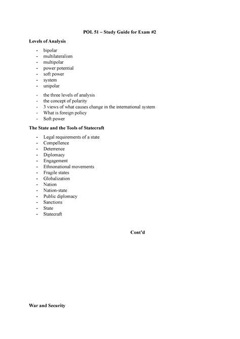 Pol Study Guide For Exam Pol Study Guide For Exam Levels