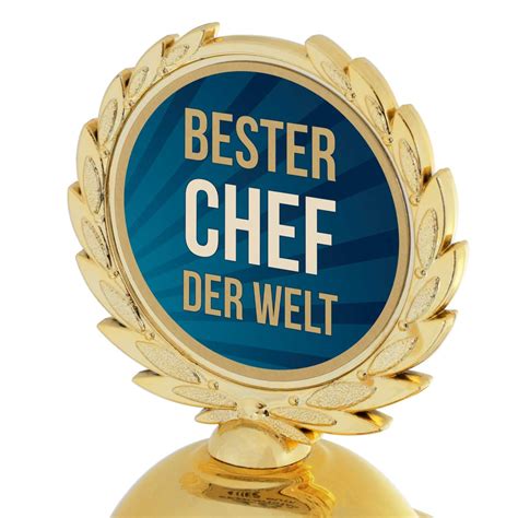 Pokal Bester Chef Der Welt 31 Cm PVC Metall Steinsockel