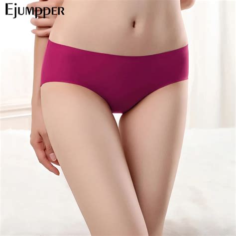 Ejumpper Pack Pcs Women Seamless Underwear Sexy Solid Basic Invisible