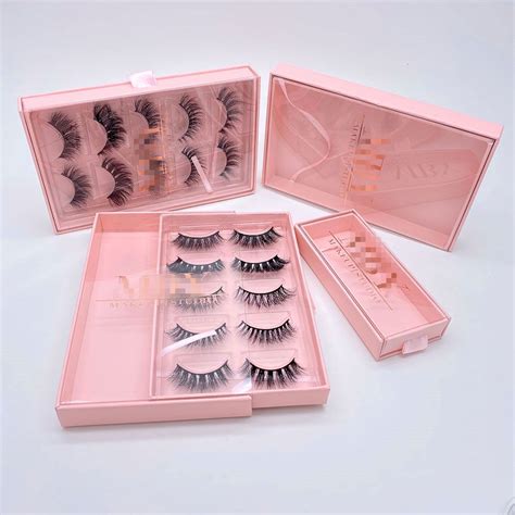 Creative Luxury Pink Lashes Case Boxes Eyelash Vendor Customized