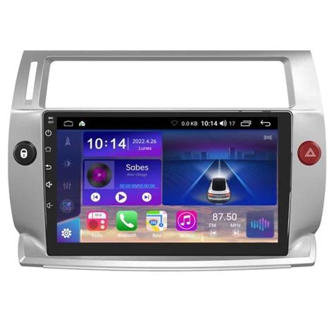 Junsun Autoradio Android 12 2Go 64Go Pour Citroen C4 2004 2009 Avec 9