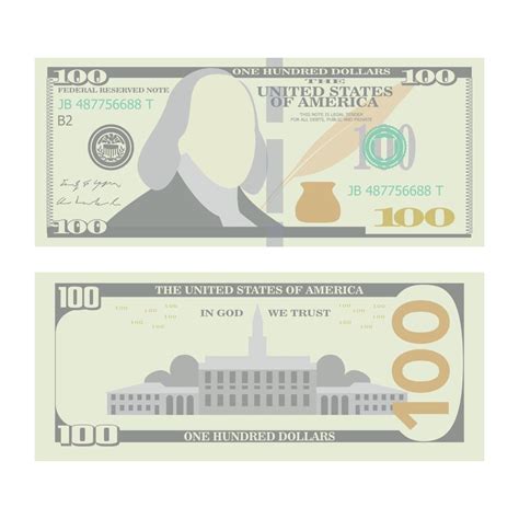 100 Dollars Banknote Vector. Cartoon 17367811 Vector Art at Vecteezy