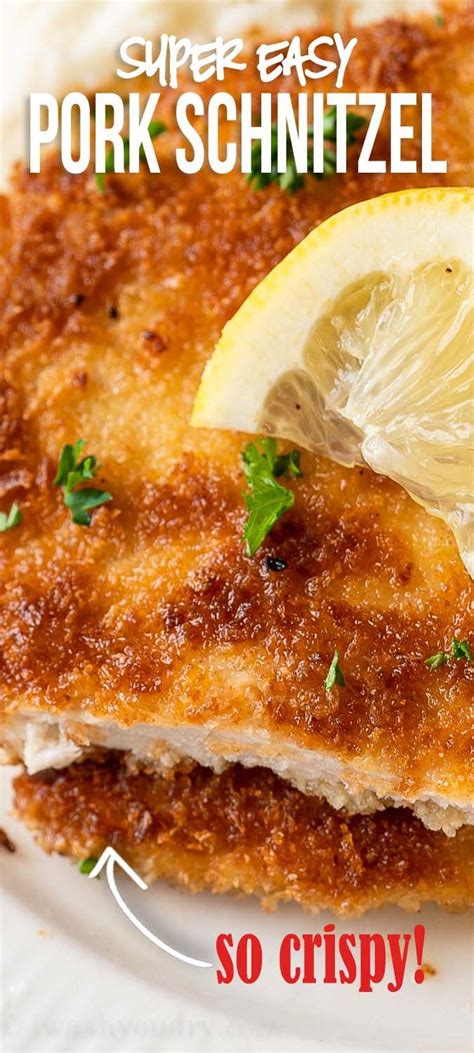 Super Easy Pork Schnitzel Recipe Love Yarn