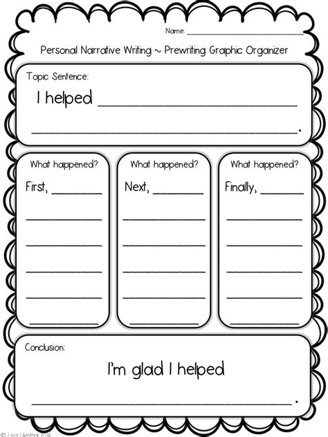 Graphic Organizer For 2nd Grade Writing