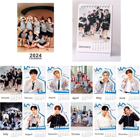 Amazon Generic Korean K Pop Idol Group Mini Desk Calendar