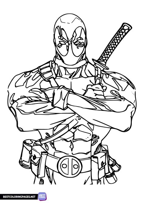 Deadpool Coloring Pages