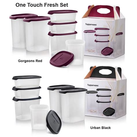 Tupperware One Touch Fresh Oval Set Pcs With Gift Box One Touch