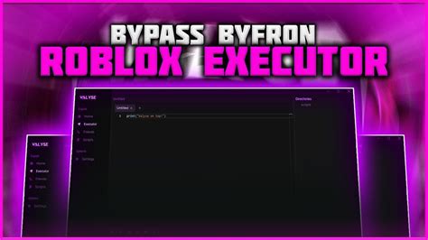 Best Roblox Executor Roblox Exploit Executor Bypass Byfron No