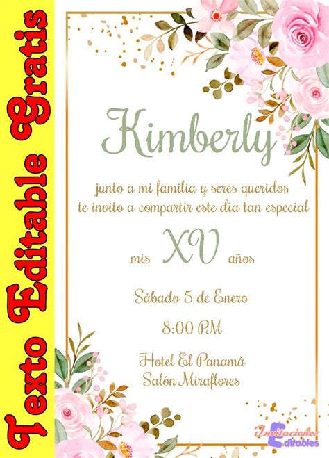 Invitaciones Editables Gratis Artofit