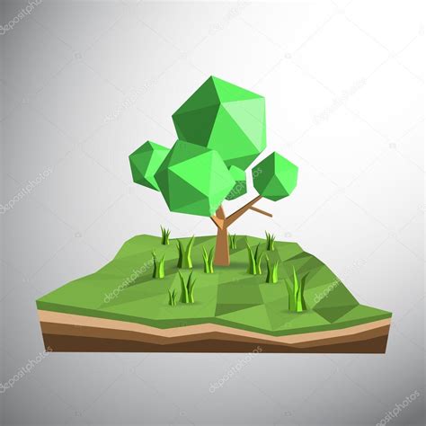 Low Poly Tree Stock Vector By ©neode 73487723