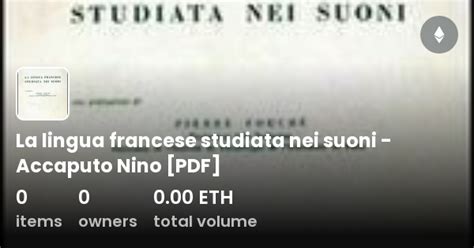 La Lingua Francese Studiata Nei Suoni Accaputo Nino PDF