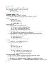 Acctg 215 Notes Accounting 215 Introduction To Accounting