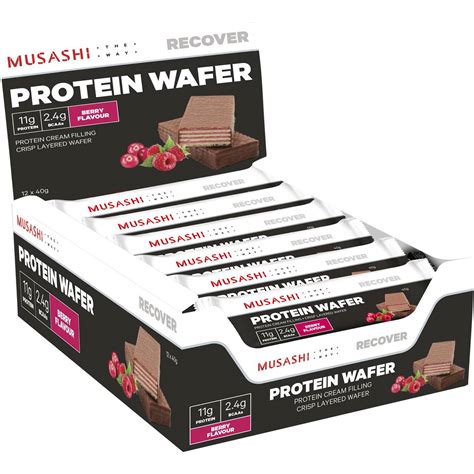 Musashi Protein Wafer Bar Berry 40g Woolworths