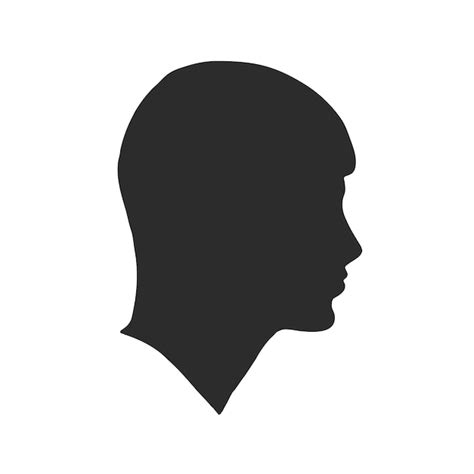 Premium Vector Outline Side Profile Of A Human Male Head Male