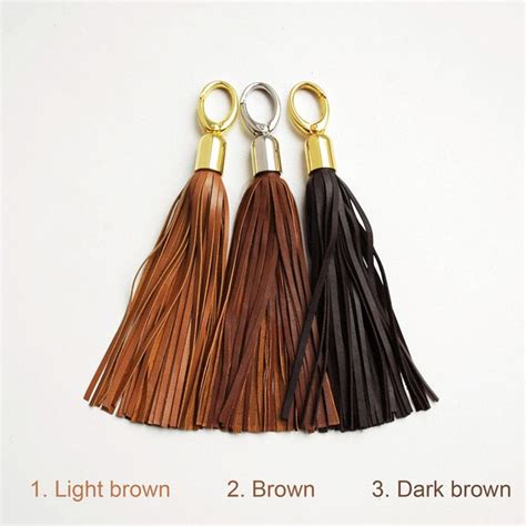 Brown Leather Tassel Etsy