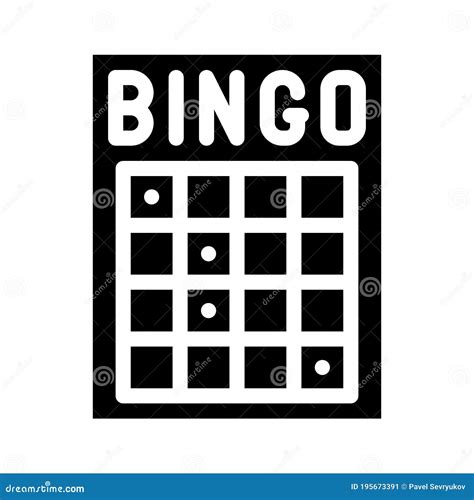 Bingo Card Glyph Icon Vector Isolated Illustration Stock Vector