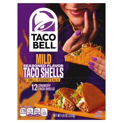 Taco Bell Mild Crunchy Seasoned Flavor Taco Shells 12 Ct 48 Off