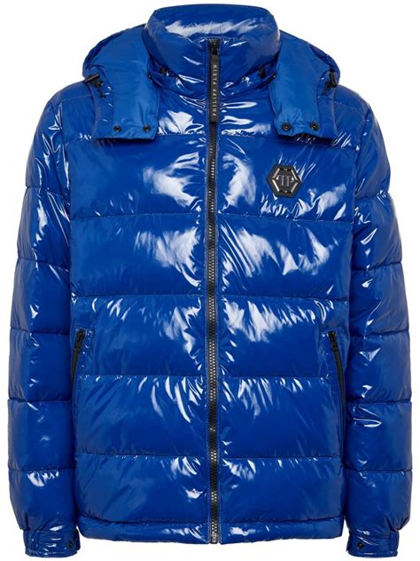 Philipp Plein Hexagon Logo Plaque Padded Jacket Farfetch