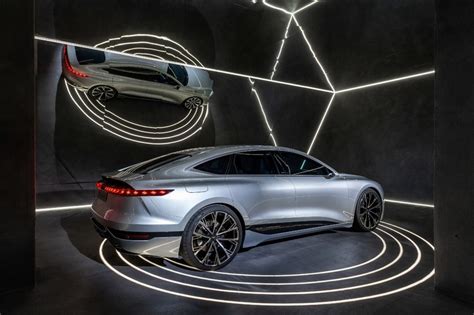 說好的橫貫式尾燈呢？《audi A6 E Tron》量產車燈具全變了樣！