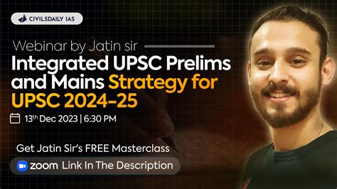 Attend Jatin Sirs Webinar Integrated Preparation Strategy For Prelims