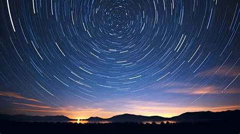 Premium Photo Night Sky Timelapse Revealing The Celestial Ballet Of Stars